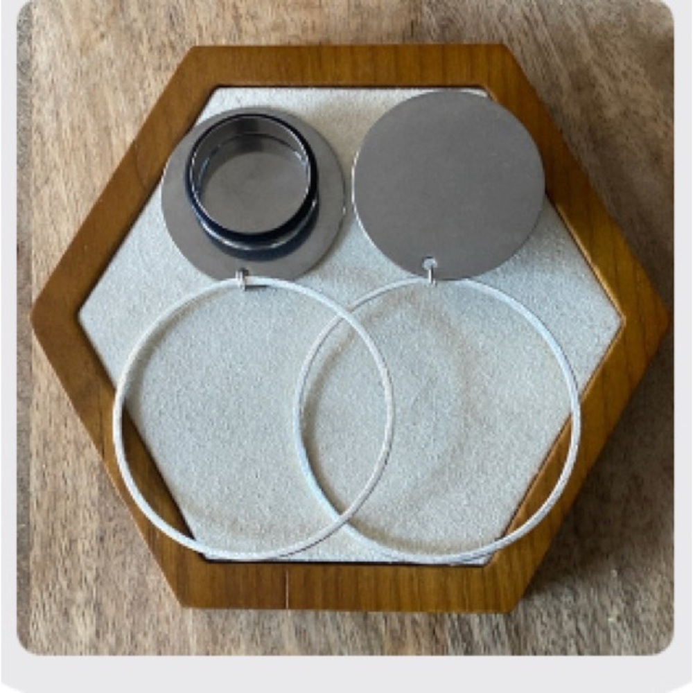 Silver & Gold 25mm Hoop Earrings